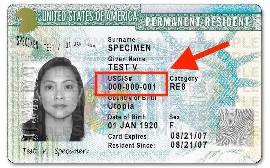 ¿Cuál es el Número de Tarjeta en la Green Card? (Alien Number) 2024